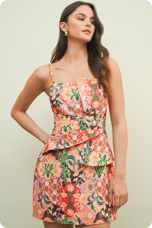 Vestido Coral Bloom