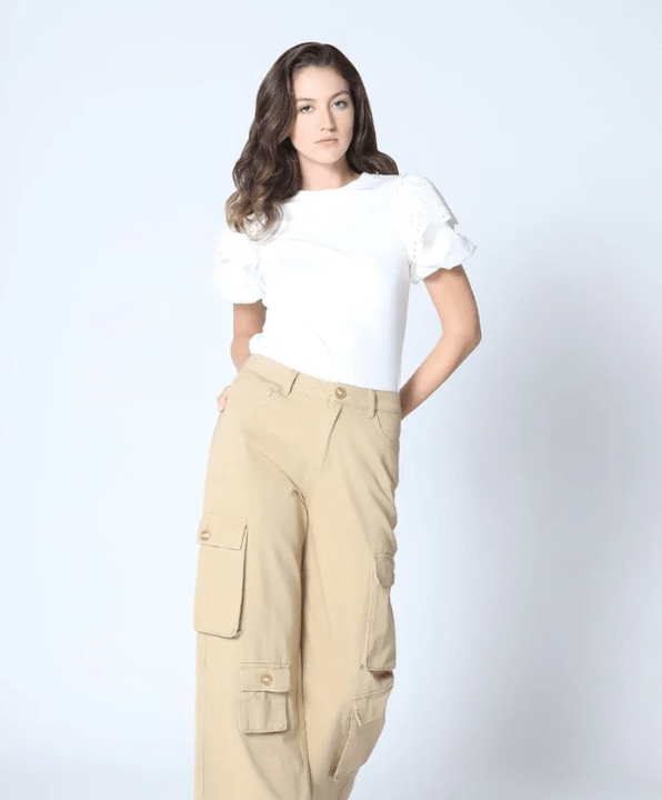 Blusa Blanca con Mangas Abullonadas GRACIA BRAND - Betsy Clothing Store