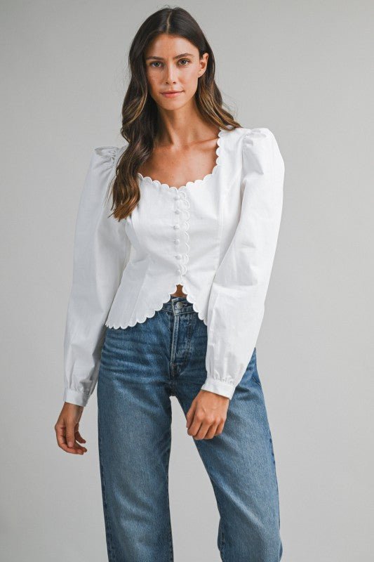 Blusa Elisa Scallop - Betsy Clothing Store