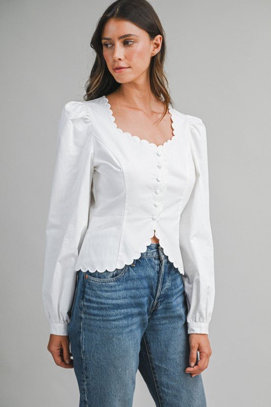 Blusa Elisa Scallop - Betsy Clothing Store