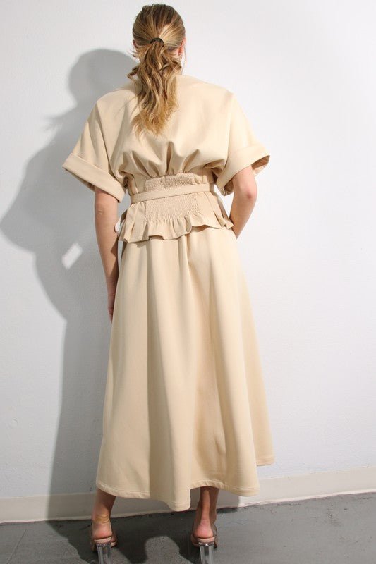 Conjunto Midi Camel Elegancia - Betsy Clothing Store