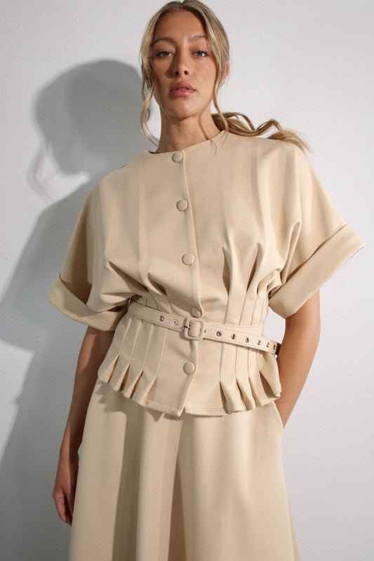 Conjunto Midi Camel Elegancia - Betsy Clothing Store