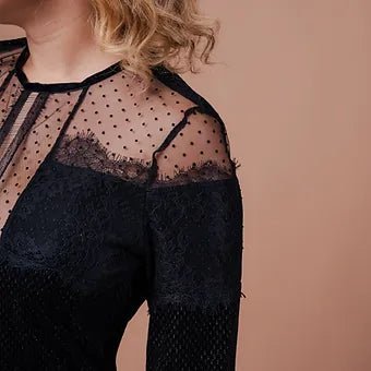 Damy Black Midi Dress - Betsy Clothing Store