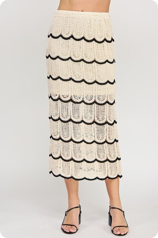 Encanto Bohemio Set de Crop Top y Falda Midi en Tejido Crochet - Betsy Clothing Store