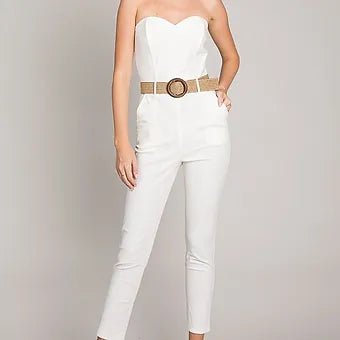Indira Mono de Lino con Cinturón y Hebilla de Madera - Betsy Clothing Store