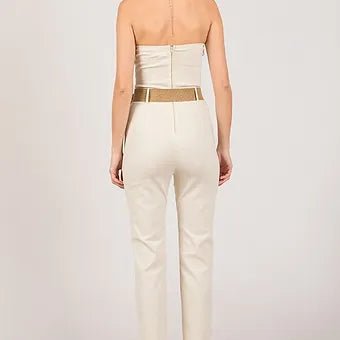 Indira Mono de Lino con Cinturón y Hebilla de Madera - Betsy Clothing Store