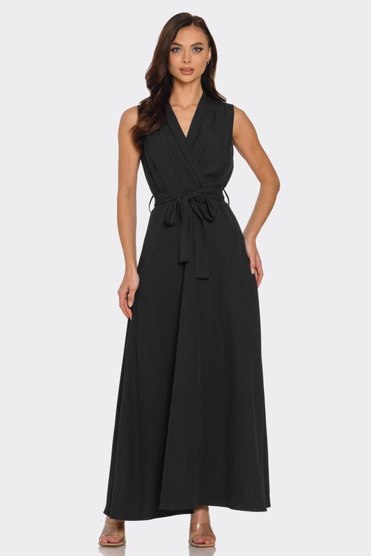 Maxi Dress Clásico con Lazo - Betsy Clothing Store