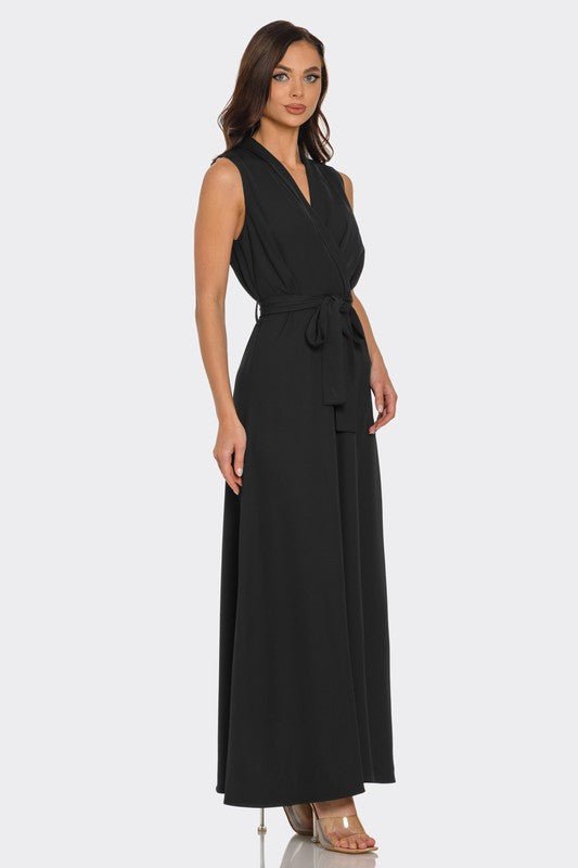 Maxi Dress Clásico con Lazo - Betsy Clothing Store