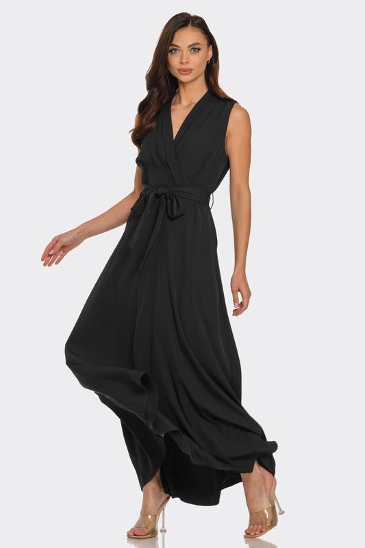 Maxi Dress Clásico con Lazo - Betsy Clothing Store