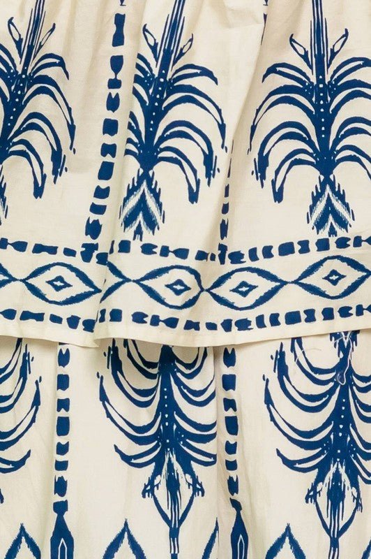 Maxi Vestido Étnico Azul - Betsy Clothing Store