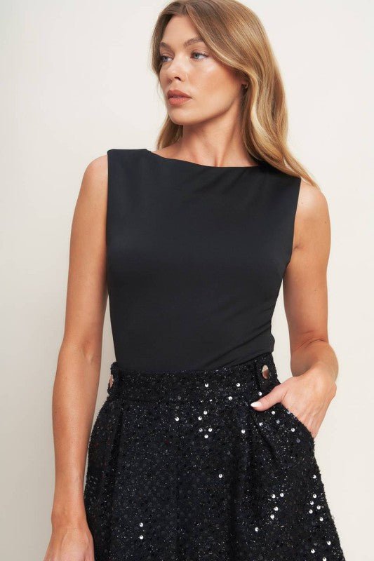 Romper con Top Tejido y Shorts de Lentejuelas - Betsy Clothing Store