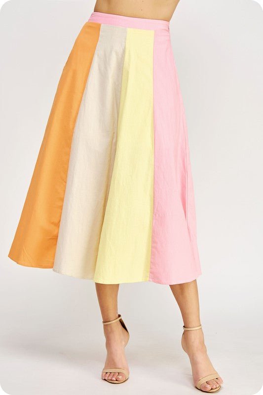 Set Color Block para Mujer Midi Skirt - Betsy Clothing Store