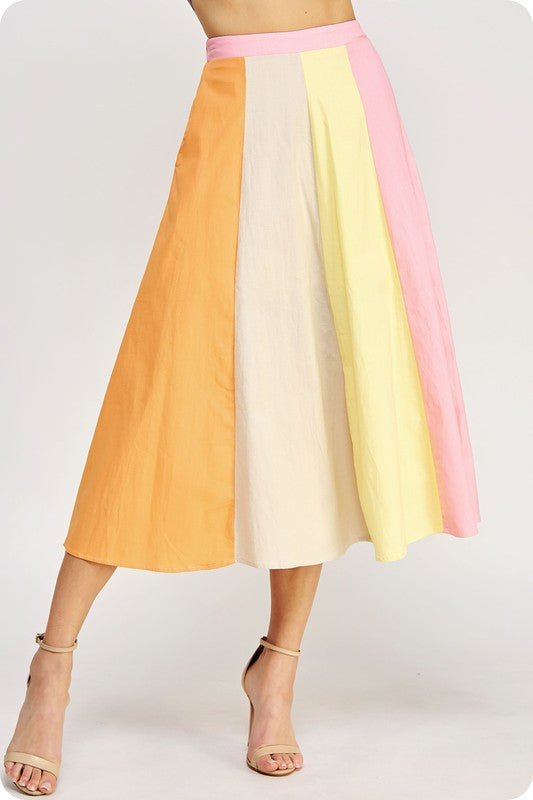 Set Color Block para Mujer Midi Skirt - Betsy Clothing Store