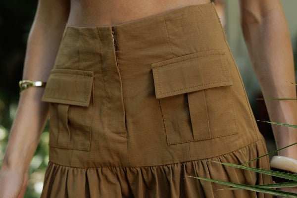 Set Utilitario Moderno — Top Cropped + Falda Maxi - Betsy Clothing Store