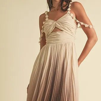 Shay Vestido Maxi Plisado en Degradé - Betsy Clothing Store