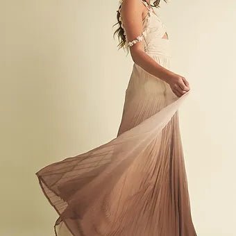 Shay Vestido Maxi Plisado en Degradé - Betsy Clothing Store