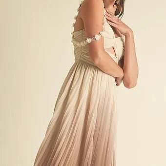 Shay Vestido Maxi Plisado en Degradé - Betsy Clothing Store