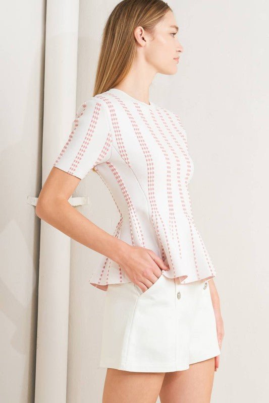 Top Clara Jacquard - Betsy Clothing Store