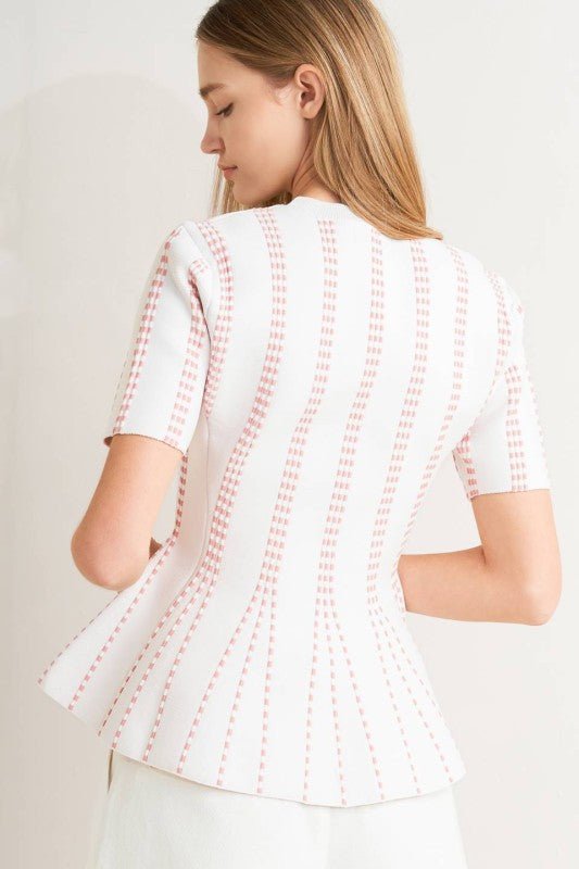 Top Clara Jacquard - Betsy Clothing Store