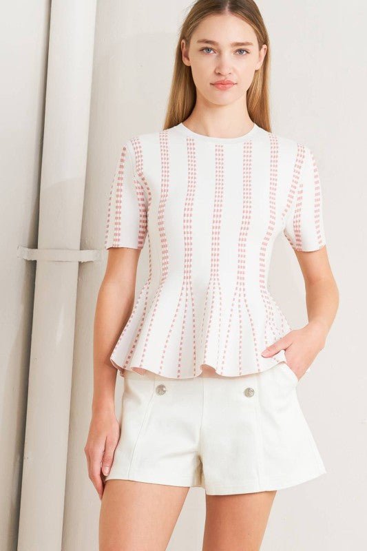 Top Clara Jacquard - Betsy Clothing Store