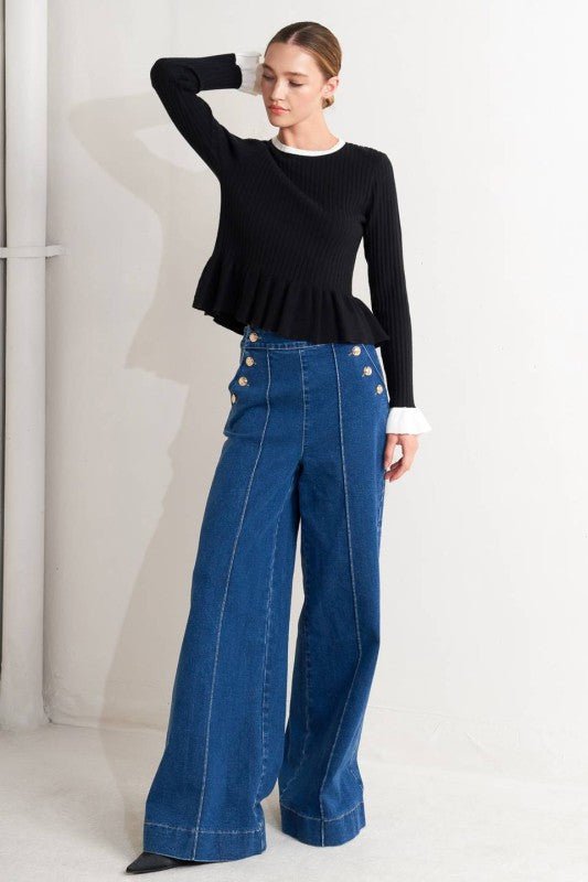 Top Daniela Ruffle - Betsy Clothing Store