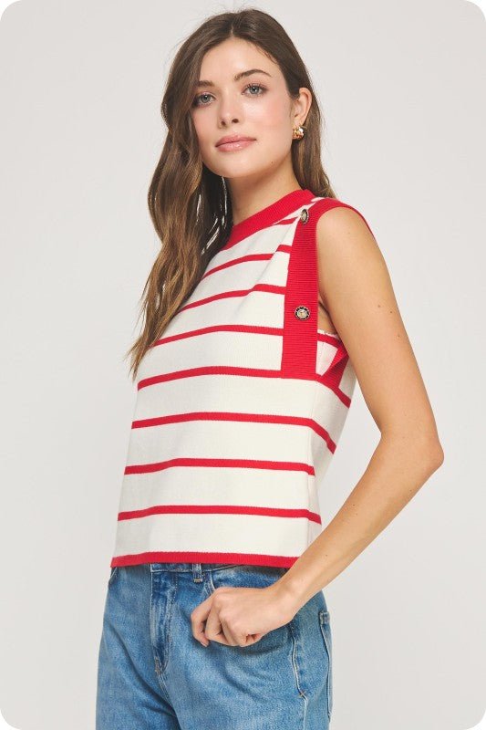 Top Eva Stripe - Betsy Clothing Store