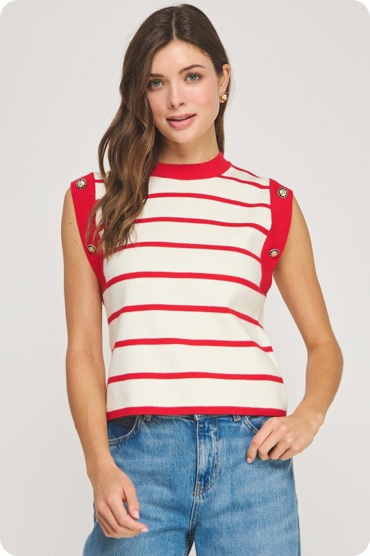 Top Eva Stripe - Betsy Clothing Store
