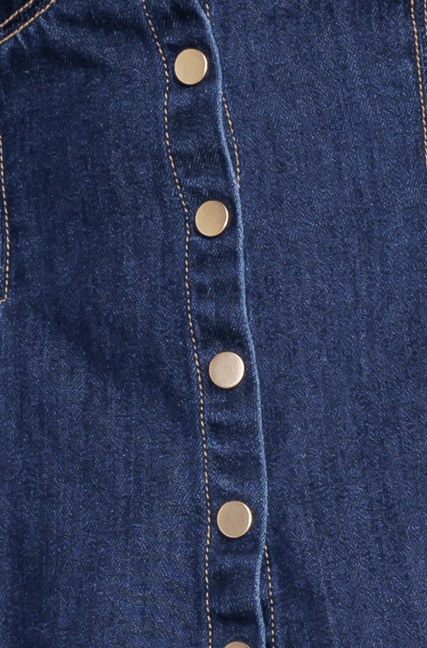 Top Peplum Denim Oscuro con Botones - Betsy Clothing Store