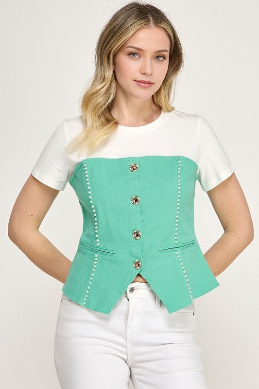 Top Valeria Shine - Betsy Clothing Store