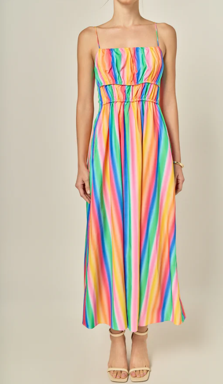 Vestido Arcoíris Maxi - Betsy Clothing Store