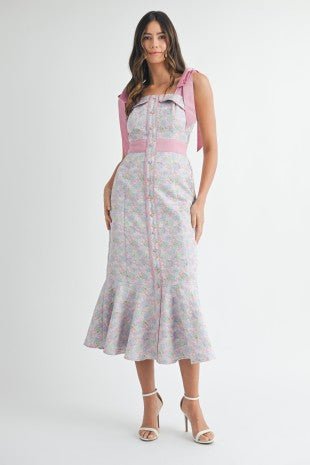 Vestido Rosalie Jacquard - Betsy Clothing Store